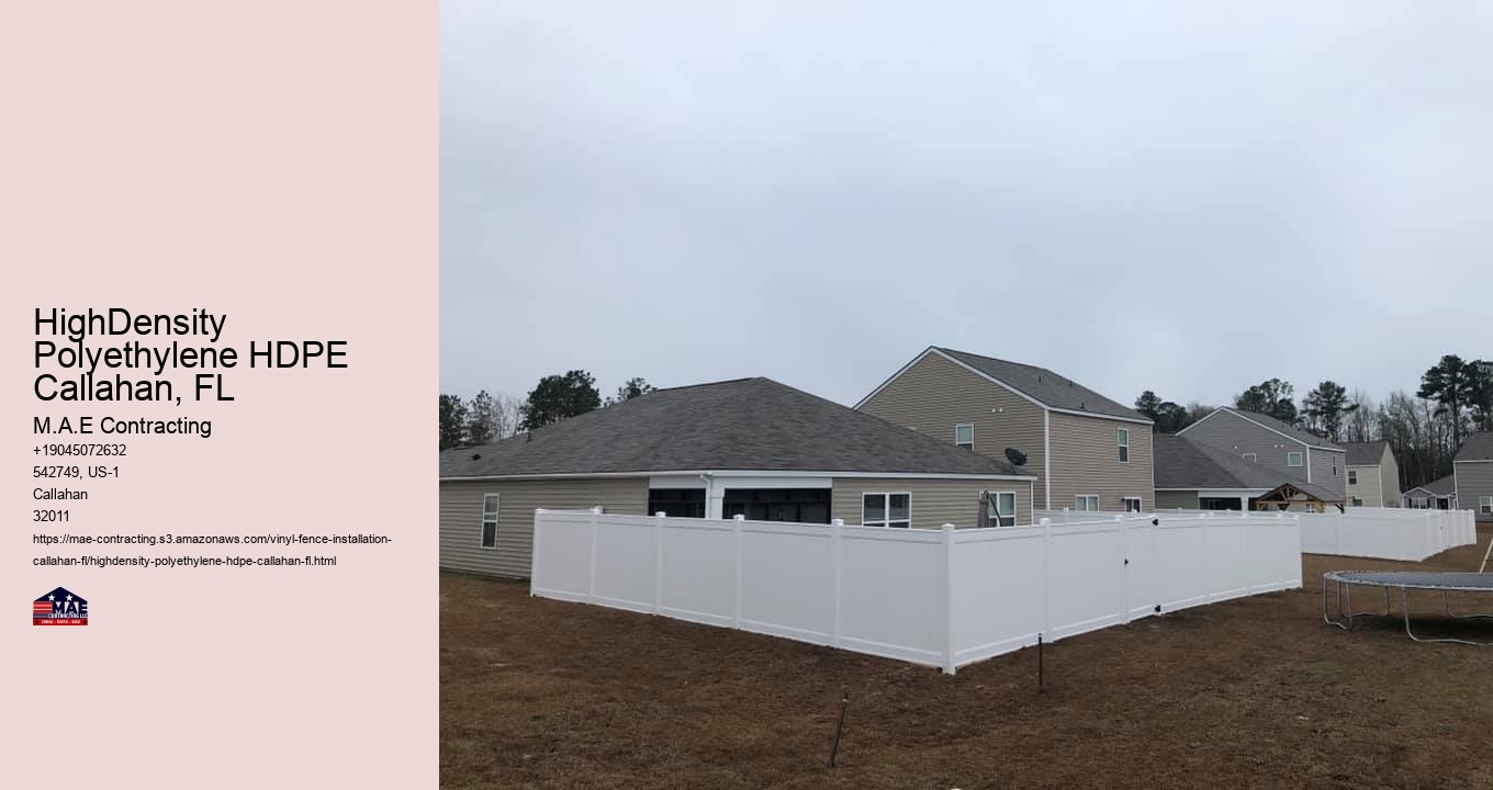 HighDensity Polyethylene HDPE Callahan, FL