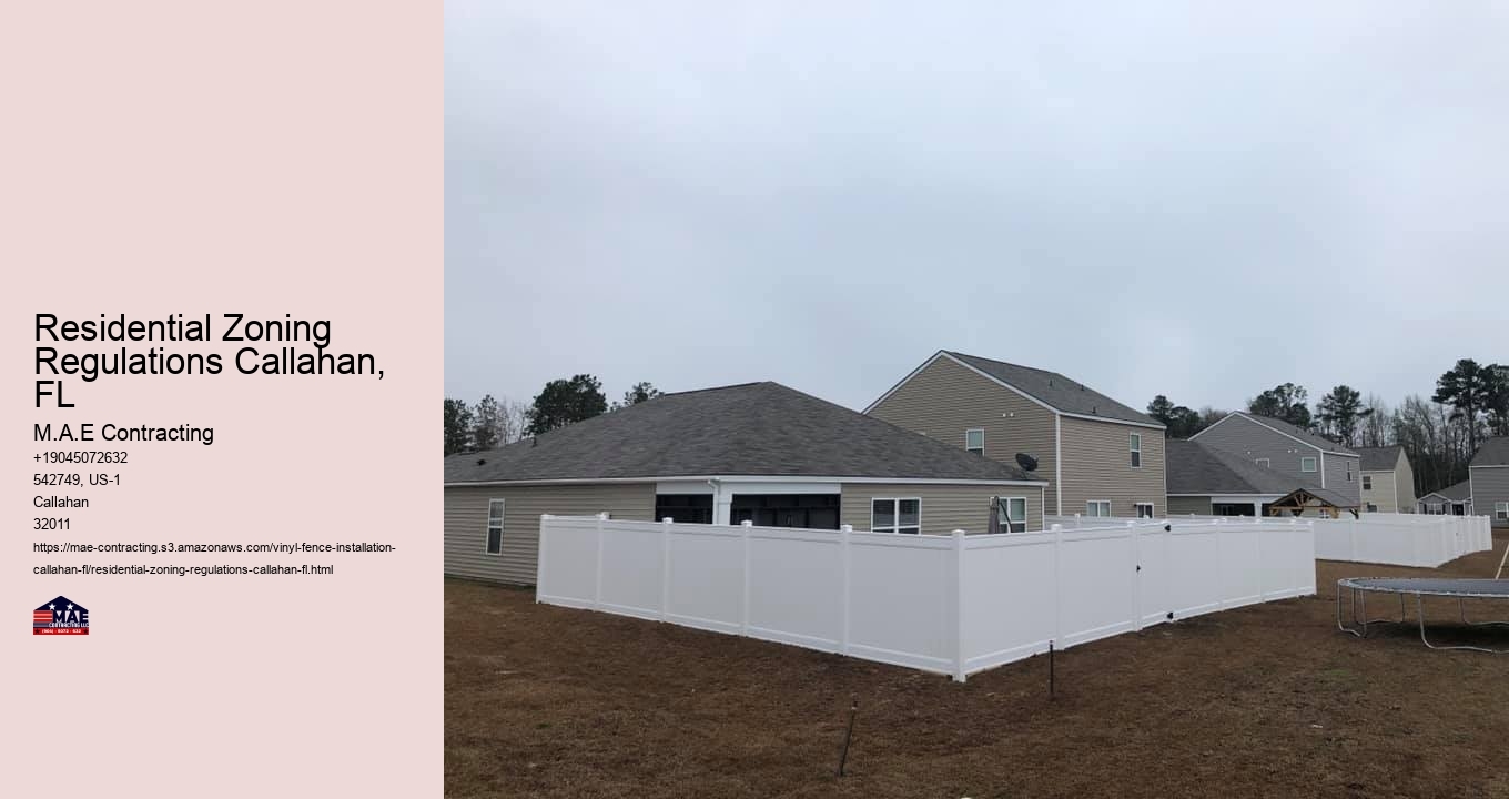Residential Zoning Regulations Callahan, FL